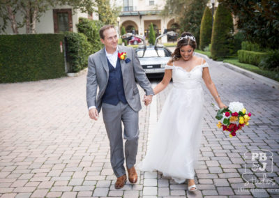 Renette and Todd walking away from Delorean