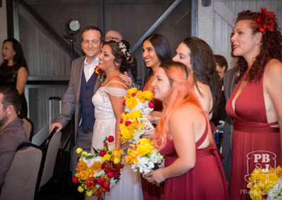 Renette and Todd with bridesmaids