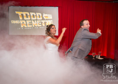 Renette and Todd dancing with fog