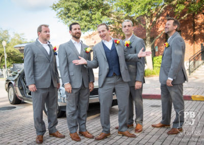 Todd with groomsmen outside