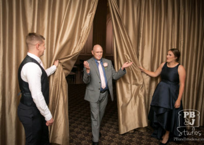 Bride's father entering