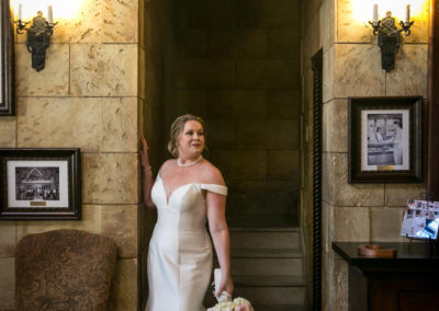 Kate posing in wedding dress